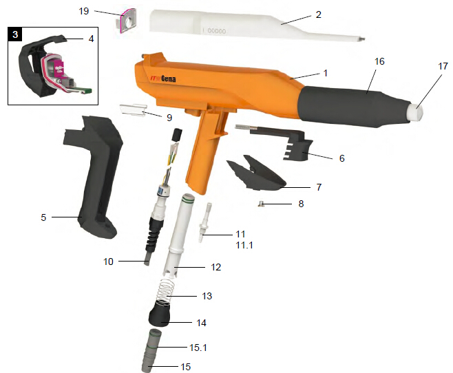 Optiselect GM03 Manual Powder Gun Spare Parts Buy GM03 Powder Coating
